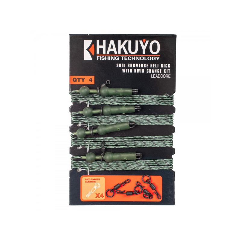 Set 4 monturi leadcore cu vartej rapid si anou Hakuyo Set 4 monturi leadcore cu vartej rapid si anou Hakuyo