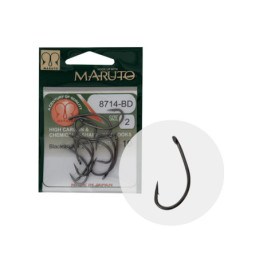 Cârlige Maruto 8714BD Carp Hooks Barbed Forged Black Nickel