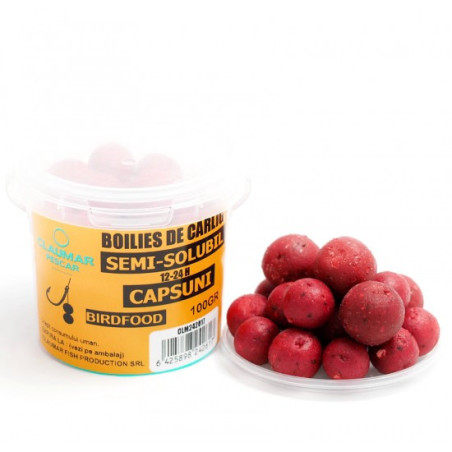 Boilies Claumar Birdfood De Carlig Semi-Solubil Capsuni 100g