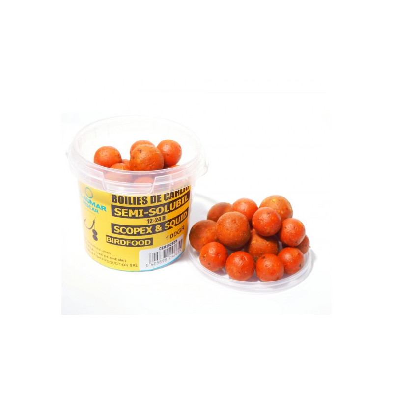 Boilies Claumar Birdfood De Carlig Semi-Solubil Scopex & Squid 100g Boilies Claumar Birdfood De Carlig Semi-Solubil Scopex & Squid 100g