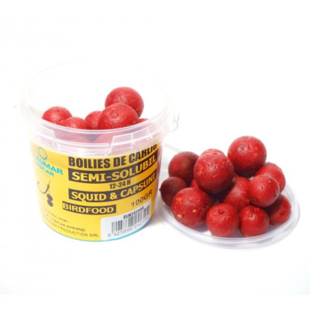 Boilies Claumar Birdfood De Carlig Semi-Solubil Squid & Pruna 100g
