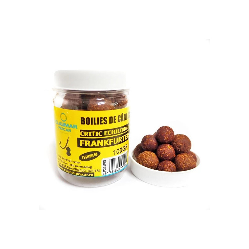 Boilies Claumar Fishmeal De Carlig Critic Echilibrat Frankfurter 100g Boilies Claumar Fishmeal De Carlig Critic Echilibrat Frankfurter 100g