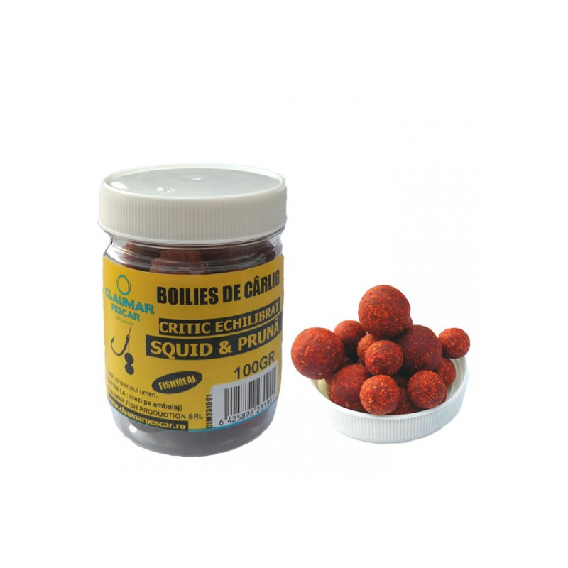 Boilies Claumar Fishmeal De Carlig Critic Echilibrat Squid&Pruna 100g Boilies Claumar Fishmeal De Carlig Critic Echilibrat Squid&Pruna 100g