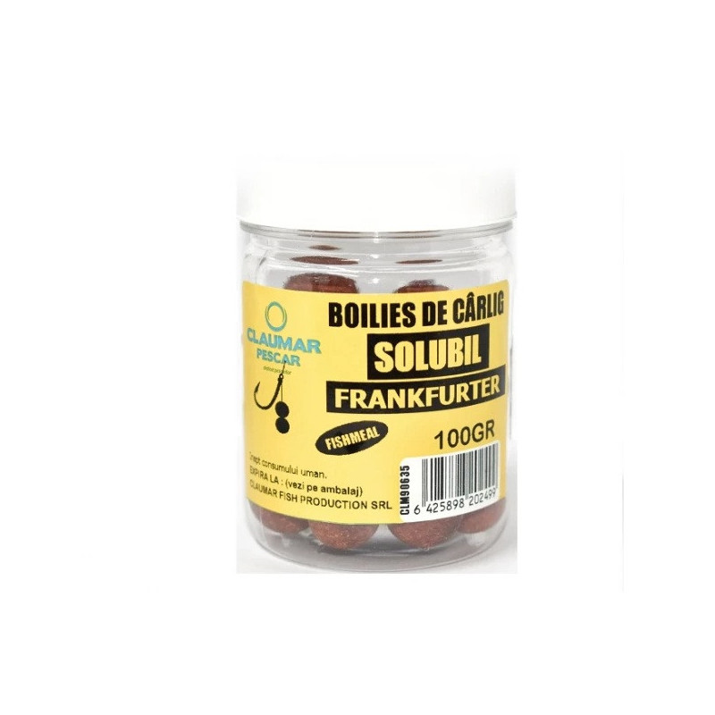 Boilies Claumar Fishmeal De Carlig Solubile Frankfurter 100g Boilies Claumar Fishmeal De Carlig Solubile Frankfurter 100g