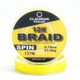 Fir Textil Claumar Pescar Spin 12x Super Braid Strong 137m 16.00kg 0.14mm